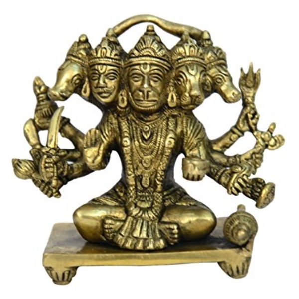 Panchmukhi Hanuman Hanging Religious Brass  Idol | Deity Idol Exclusive Collection
