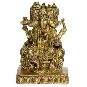 Panchmukhi Ganesh Brass Of Idol Collectible  Idol | Deity Idol Exclusive Collection