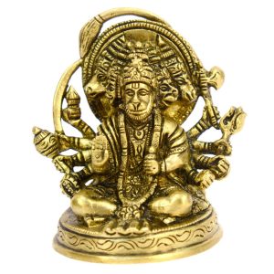 Panchmukhi Hanuman God Brass Idol | Deity Idol Exclusive Collection