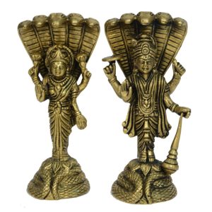 Vishnu Laxmi Standing With Shesnag Brass For Idol | Deity Idol Exclusive Collection
