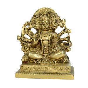 Panchmukhi Hanuman God Brass Collectible  Idol | Deity Idol Exclusive Collection