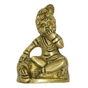 Bal Krishna Medium Brass Idol | Deity Idol Exclusive Collection