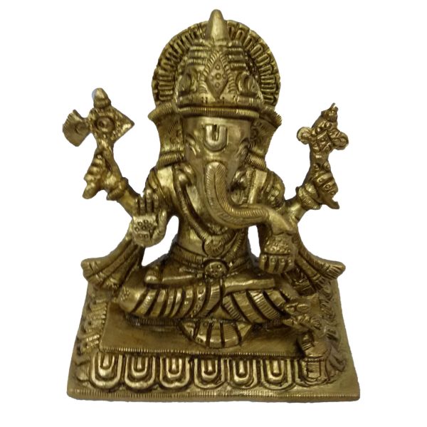 Statue Of Sitting Ganesh Brass Idol | Deity Idol Exclusive Collection