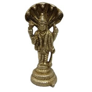 Vishnu Standing with Snake Brass Collectible  Idol | Deity Idol Exclusive Collection