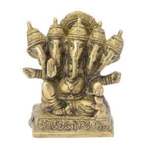 Panchmukhi Ganesh Brass Idol | Deity Idol Exclusive Collection