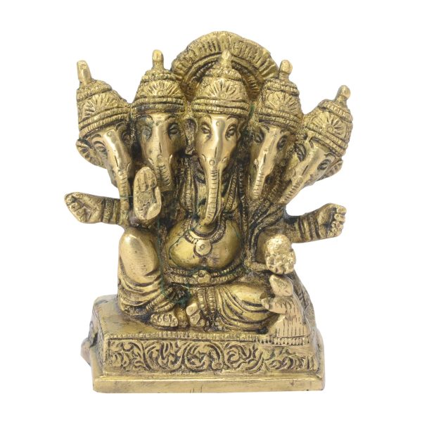 Panchmukhi Ganesh Brass Idol | Deity Idol Exclusive Collection