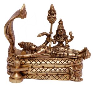 Vishnu Lakshmi Brass Collectible Handicraft Small  Idol | Deity Idol Exclusive Collection