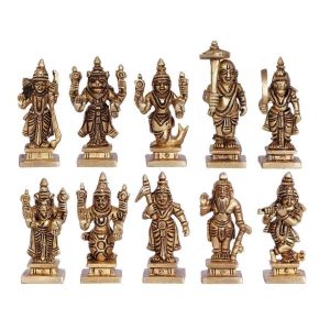 Vishnu Dashavatar Idols Brass Handicrafts Arts  Idol | Deity Idol Exclusive Collection