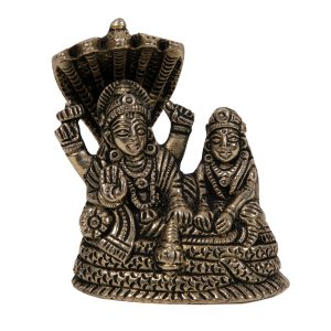 Vishnu Lakshmi Brass Collectible Handicraft Small  Idol | Deity Idol Exclusive Collection