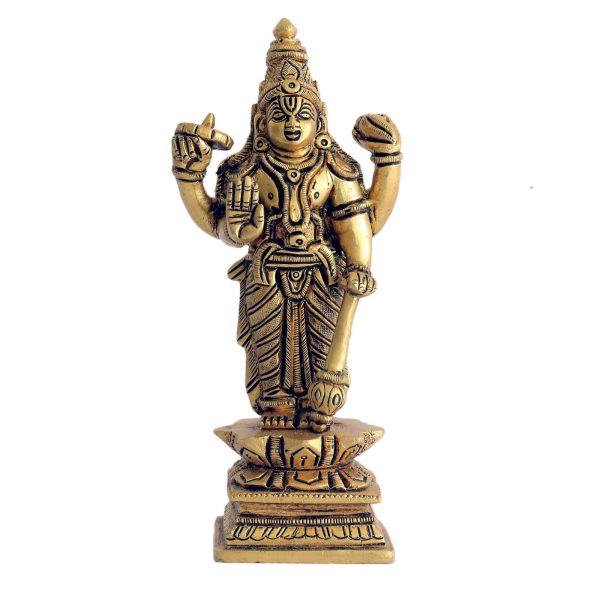 Vishnu God Standing Brass Idol | Deity Idol Exclusive Collection