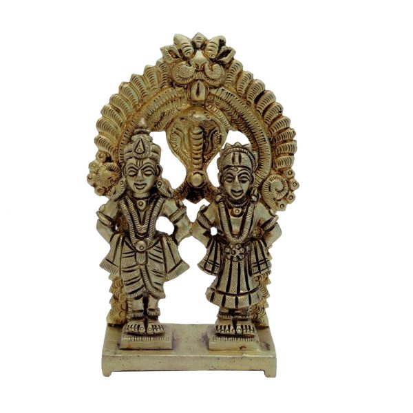 Vitthal Rukmani Brass Statue Carving Work Murti  Idol | Deity Idol Exclusive Collection
