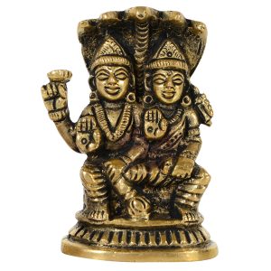 Vishnu Laxmi Sitting On Shesnag Brass  Idol | Deity Idol Exclusive Collection