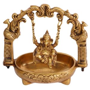 Bowl Ganesh Jhula Brass Idol | Deity Idol Exclusive Collection