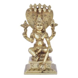 Vishnu Sitting On Snake Brass Idol | Deity Idol Exclusive Collection
