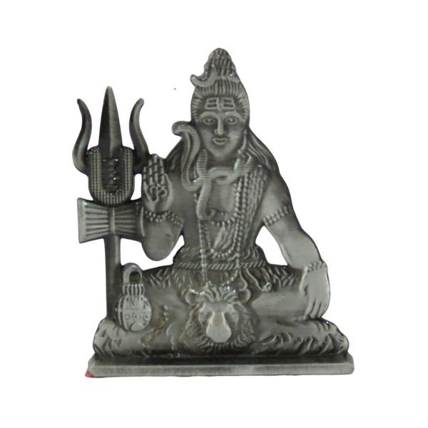 White Metal Shiv Idol for Décor Home and Car Dashboard 2.3″ Inch Idol | Deity Idol Exclusive Collection