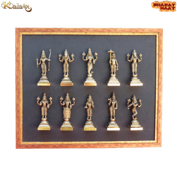 Dashavtar Vishnu Frame Brass & Resin Idol | Deity Idol Exclusive Collection