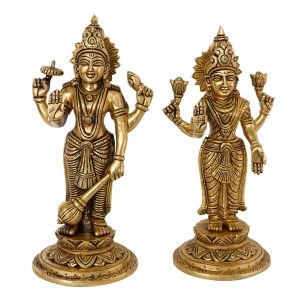 Vishnu Laxmi Brass Idol | Deity Idol Exclusive Collection
