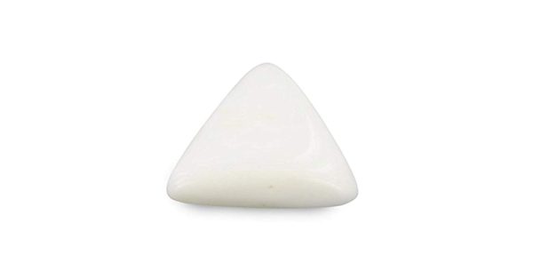 Moonga White Coral Natural Triangle 4 Carat Approx – Premium Safed Moonga Gemstone – Navgraha.in