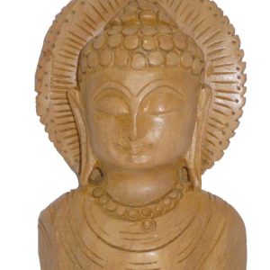 Wooden Buddha Half Mid Idol collectible handicraft 4″ Inch Idol | Deity Idol Exclusive Collection
