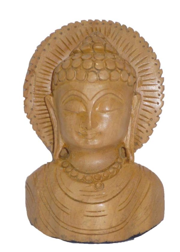 Wooden Buddha Half Mid Idol collectible handicraft 4″ Inch Idol | Deity Idol Exclusive Collection