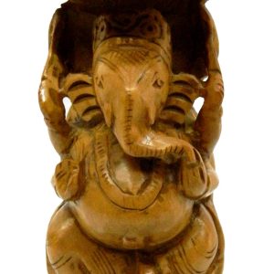Handcrafted Wooden Ganesh with Umbrella Figurine 6 Inch Height Idol | Deity Idol Exclusive Collection