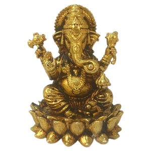 Brass Ganesha Statue 1.3 Inch Idol | Deity Idol Exclusive Collection