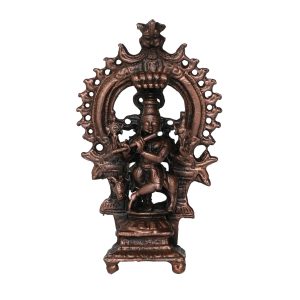 Copper Krishna Standing Idol Statue 3 Inch Idol | Deity Idol Exclusive Collection