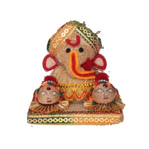 Weed Grass Ganesha Statue Collectible Handicraft 4″ Inch Idol | Deity Idol Exclusive Collection