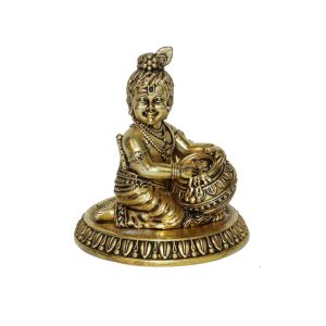 Brass Bal Krishna For Pooja Items Collectible Handicraft 4.5″ Inch Idol | Deity Idol Exclusive Collection