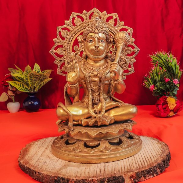 Brass  Hanuman Statue 17″ Inch Idol | Deity Idol Exclusive Collection