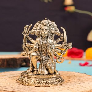 Brass Panchmukhi Hanuman Statue 2.8 Inch Idol | Deity Idol Exclusive Collection
