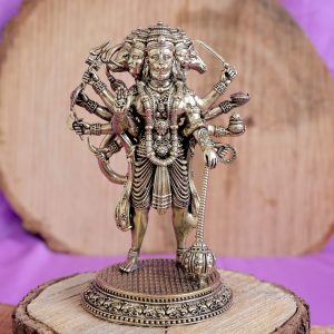 Brass Panchmukhi Hanuman Idol – 6 Inch Idol | Deity Idol Exclusive Collection