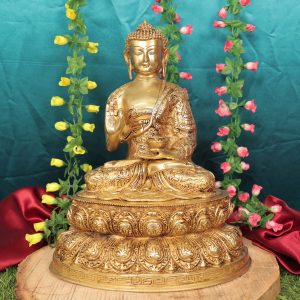 Brass Buddha Statue – 15.5 Inch Idol | Deity Idol Exclusive Collection