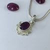 Natural Ruby Silver Pendant | Approx 3.5 Carat | Certified 925 Sterling Silver Jewelry – Navgraha.in - Image 2