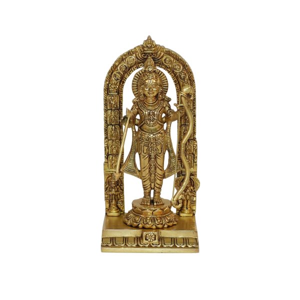 Brass Lord Ram Statue – Divine Home Decor 9.5 Inch | Authentic Hindu Deity for Divine Blessings & Protection