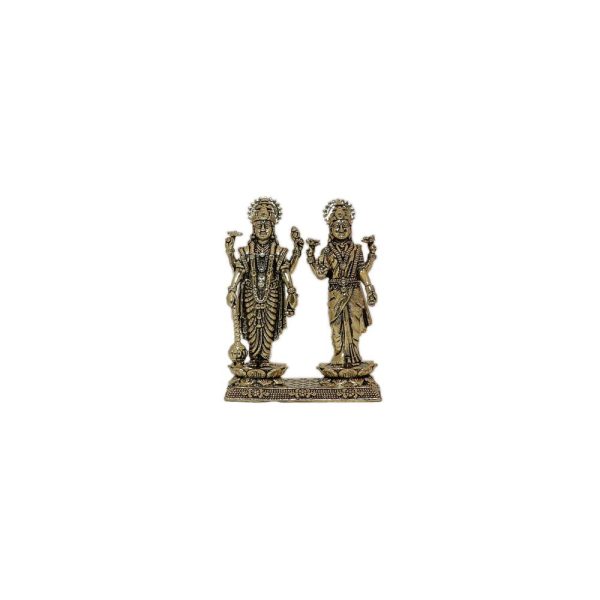 Brass vishnu Lakshmi standing statue For Handicraft 2.2″ Inch – Premium Brass Deity Idol for Home & Temple