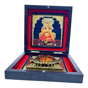 Sacred Charan Padhukas of Guru Raghavendra Swami in 4 x 4 inch | Divine Footprints for Blessings & Prosperity