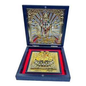 Standing Vel Murugan with Peacock Charan Padhukas in 4 x 4 inch | Divine Footprints for Blessings & Prosperity