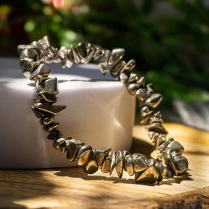Raw Pyrite Bracelet for Money Attraction & Wealth Magnetism