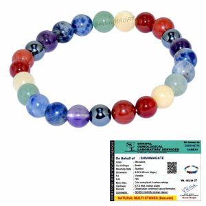 7 Chakra Crystal Bracelet for Complete Spiritual Balance & Harmony, 8mm