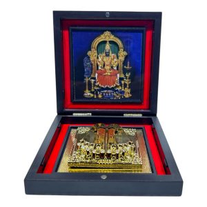 Kanchi Kamatchi Gold-Plated Padhm Box 4 x 4 inch | Authentic Spiritual Product for Divine Connection