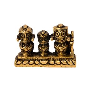 Brass Jagannath Puri Idol Murti | 1.5 Inch | Authentic Hindu Deity for Divine Blessings & Protection