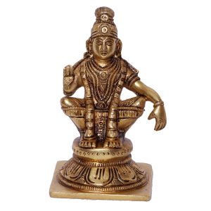 Ayyappan Brass God Collectible Idol | Lord Ayyappan for Dharma & Spiritual Protection