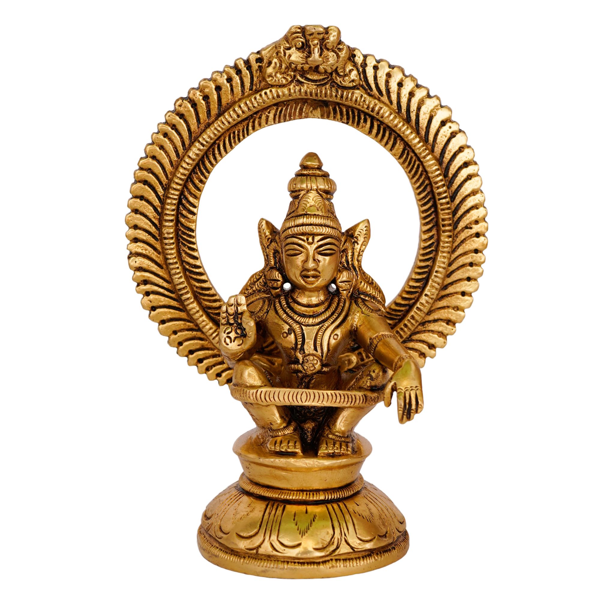 Ayyappan Idol Brass Idol | Lord Ayyappan for Dharma & Spiritual Protection