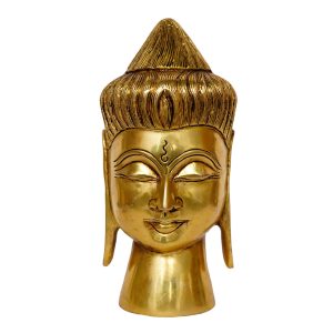 Buddha Face Brass – Premium Brass Deity Idol for Home & Temple