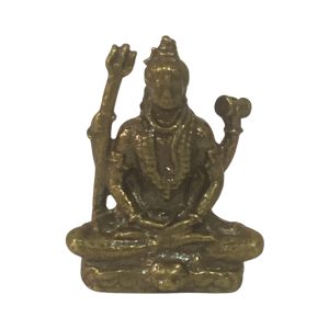 Brass Shiv Statue for Décor Home and Car Dashboard 1.3″ Inch – Premium Brass Deity Idol for Home & Temple
