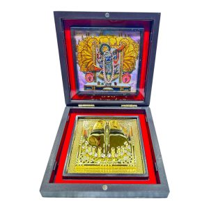 Dwarakaadeesh Shreenathji Sacred Charan Padhukas in a compact 4 x 4 inch | Divine Footprints for Blessings & Prosperity