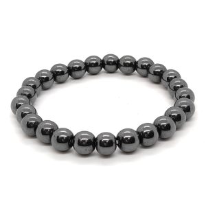 Hematite Bracelet for Grounding, Stability & Protection, 8mm