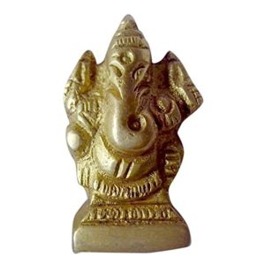 Car Dashboard Ganesha Brass Collectible – Premium Brass Deity Idol for Home & Temple