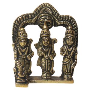 Brass Ram Darbar Idol for Home Décor and Puja Room 2.3″ Inch | Divine Ram Darbar for Family Harmony & Righteousness